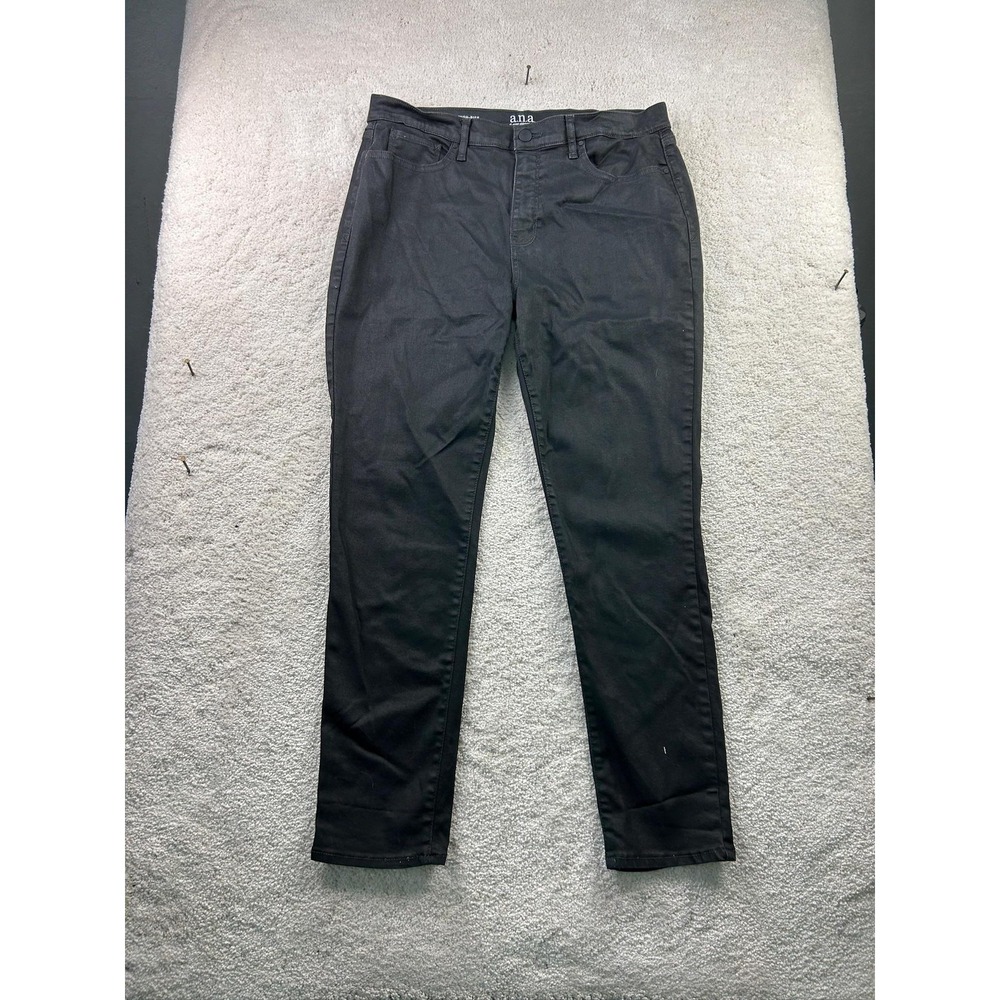 a.n.a Skinny Pants Womens 16 Black High-Rise Stretch Jeggings‎ Polyester Blend